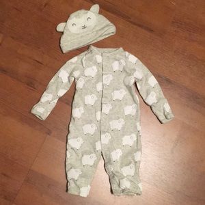 Little Lamb Sleeper & Hat (2 PC. Set)